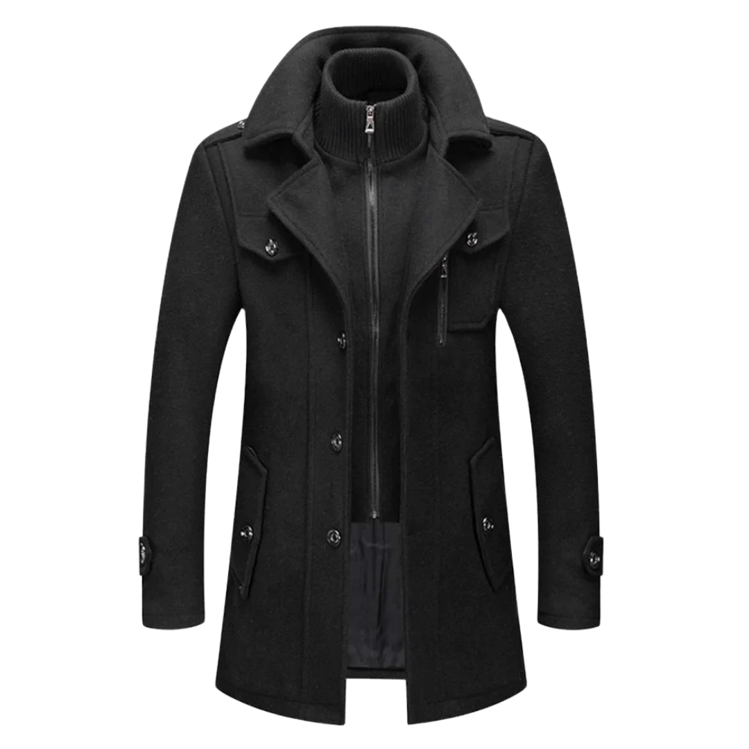 Dylan | Men’s Winter Zip-Up Coat with Turtleneck