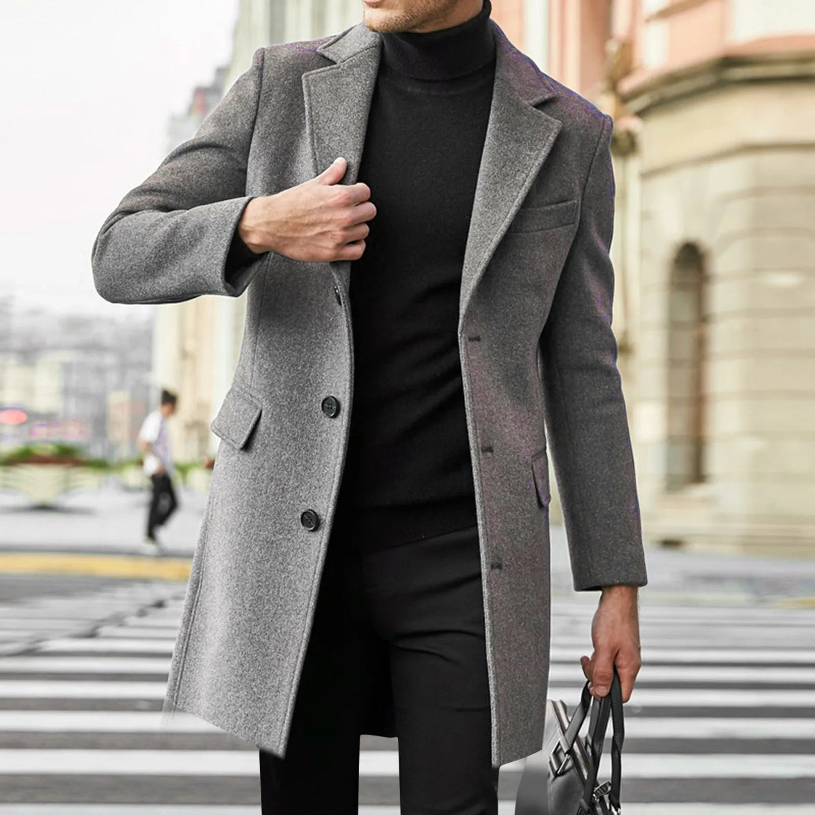 Edward | Men's Elegant Wool-Blend Overcoat for Winter