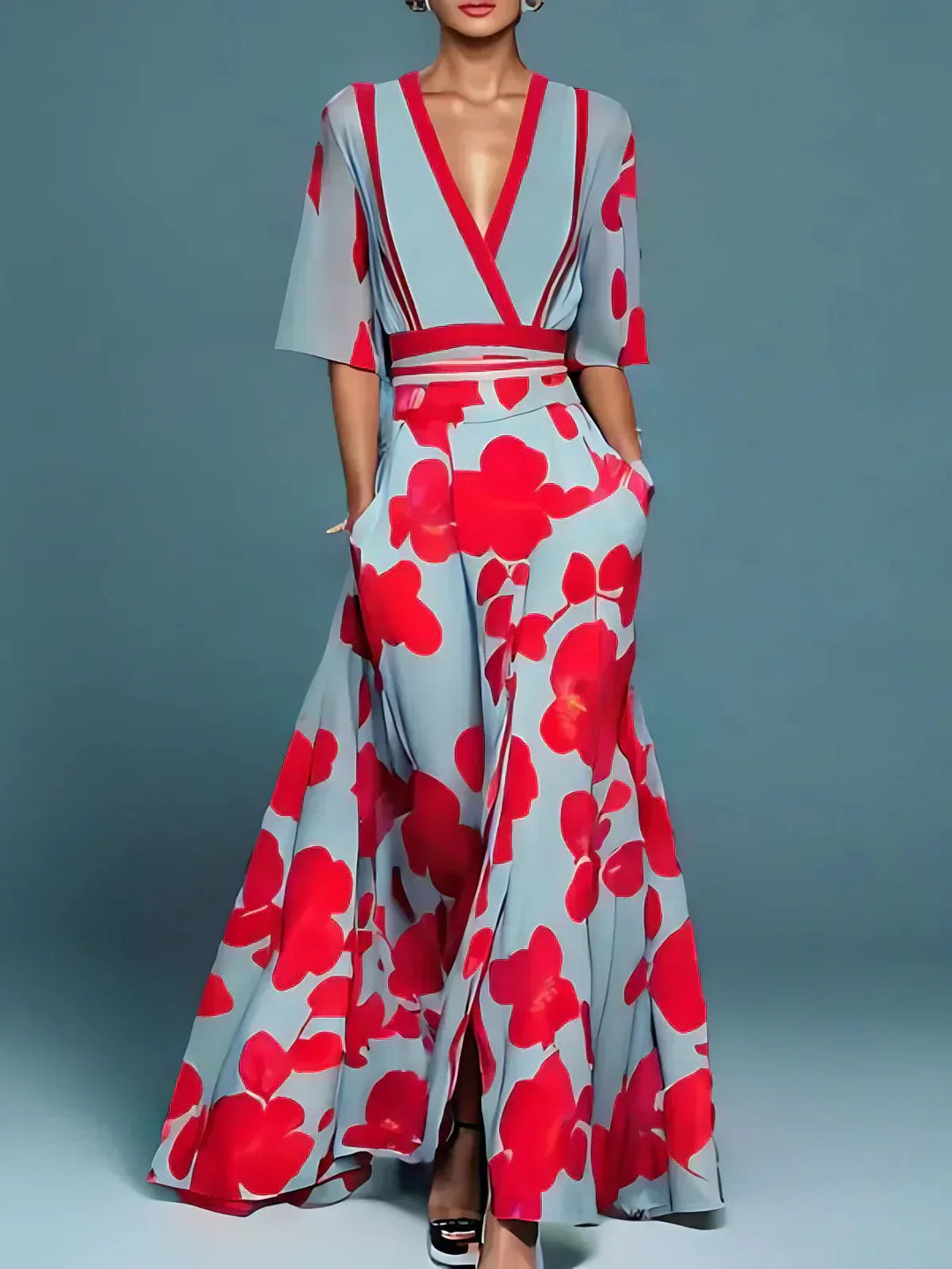 Ophelia | Elegant Floral Maxi Dress