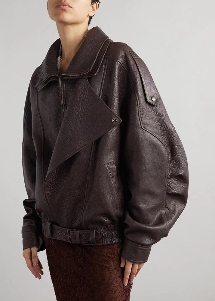 Esme | Women’s Oversized Leather Bomber Jacket