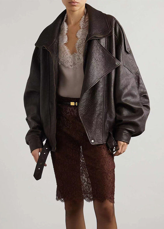 Esme | Women’s Oversized Leather Bomber Jacket