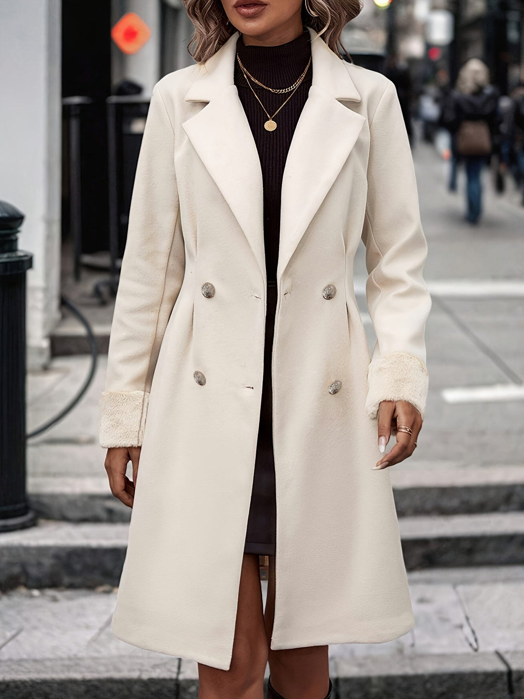 Elizabeth | Women’s Double-Breasted Elegant Long Coat