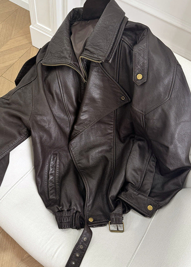 Esme | Women’s Oversized Leather Bomber Jacket