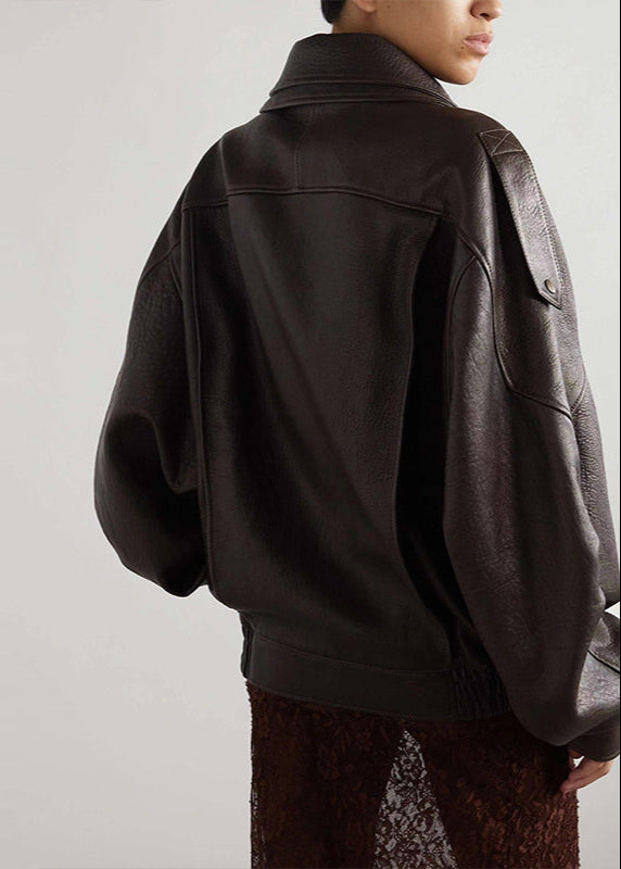 Esme | Women’s Oversized Leather Bomber Jacket