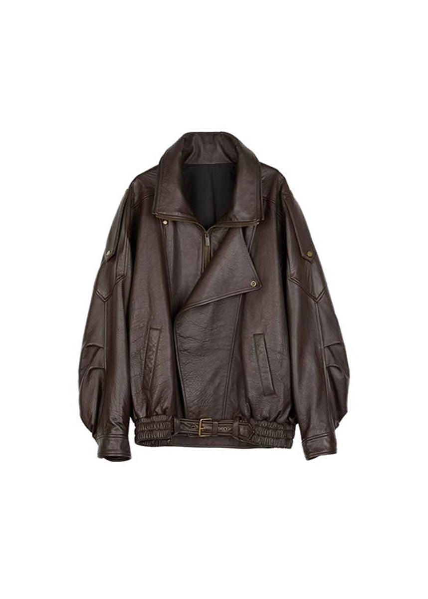 Esme | Women’s Oversized Leather Bomber Jacket
