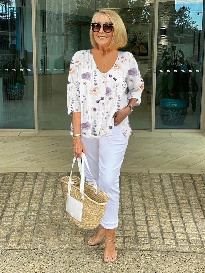 Leona™ | Elegant Floral Top