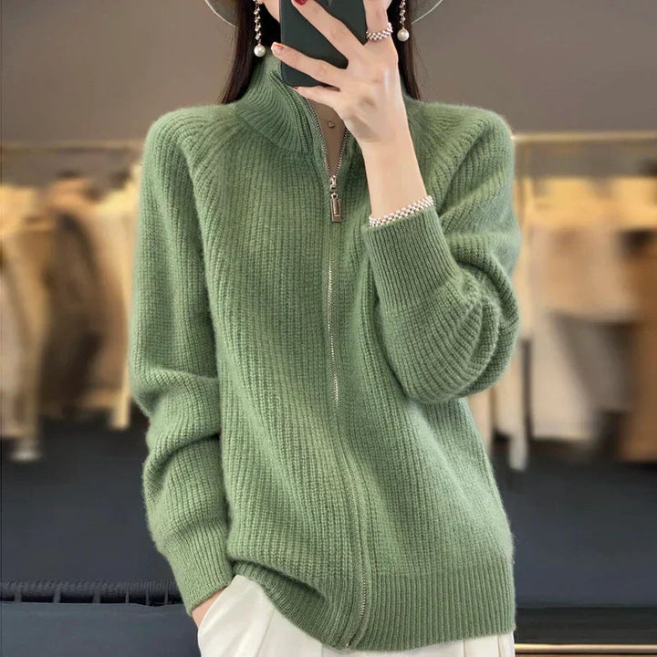 Aubrey | Women’s Winter Zip-Up Knit Cardigan