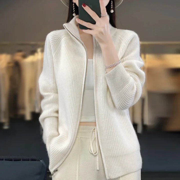 Aubrey | Women’s Winter Zip-Up Knit Cardigan
