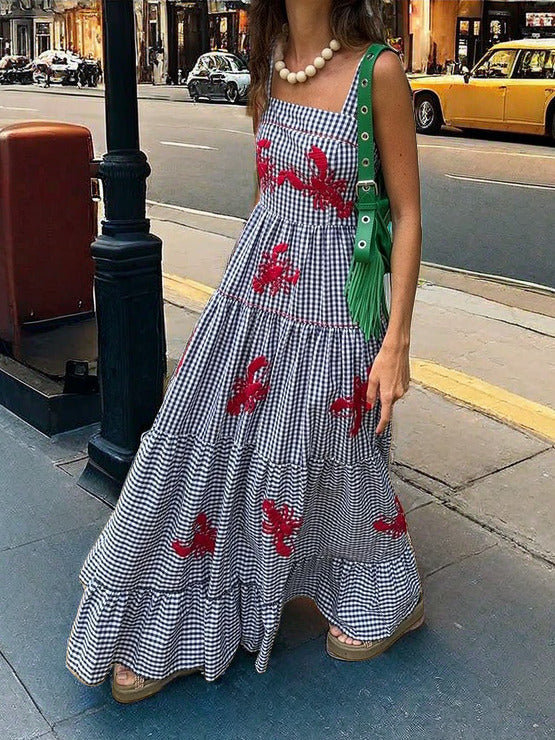 Elara | Embroidered Summer Midi Dress