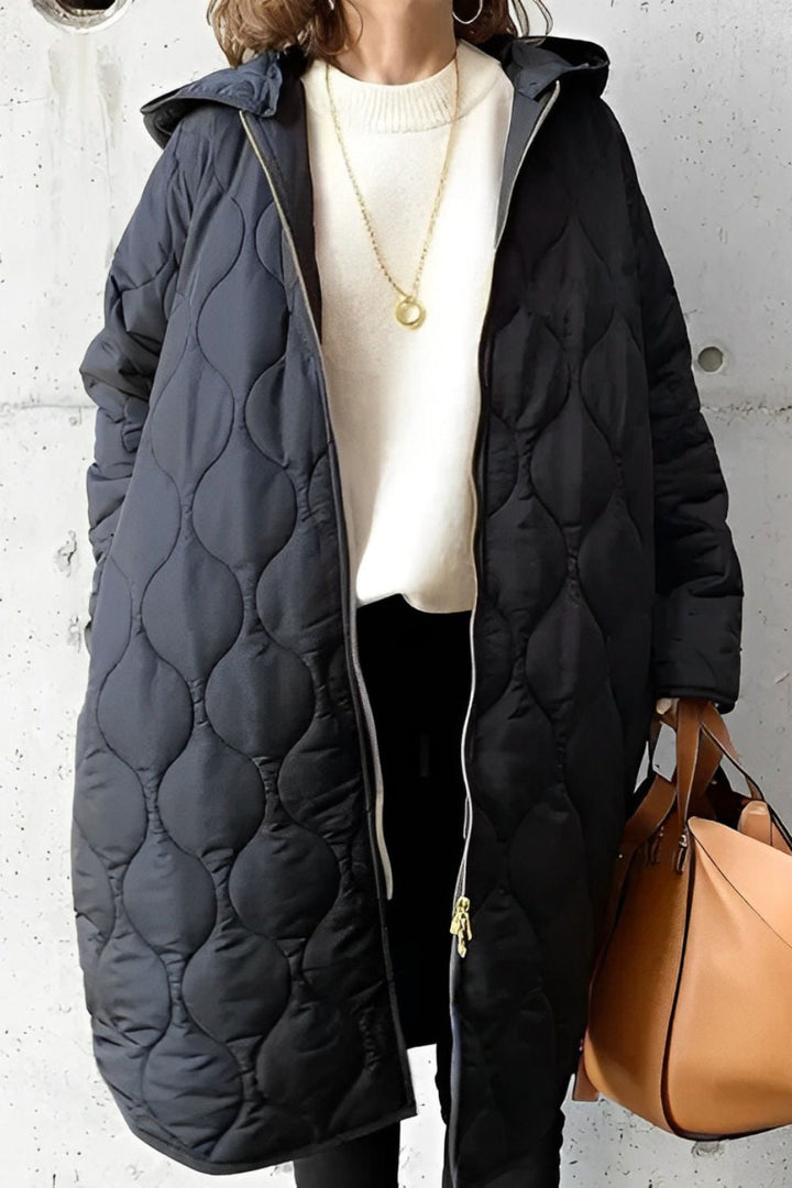 Ava | Women’s Winter Quilted Coat with Hood