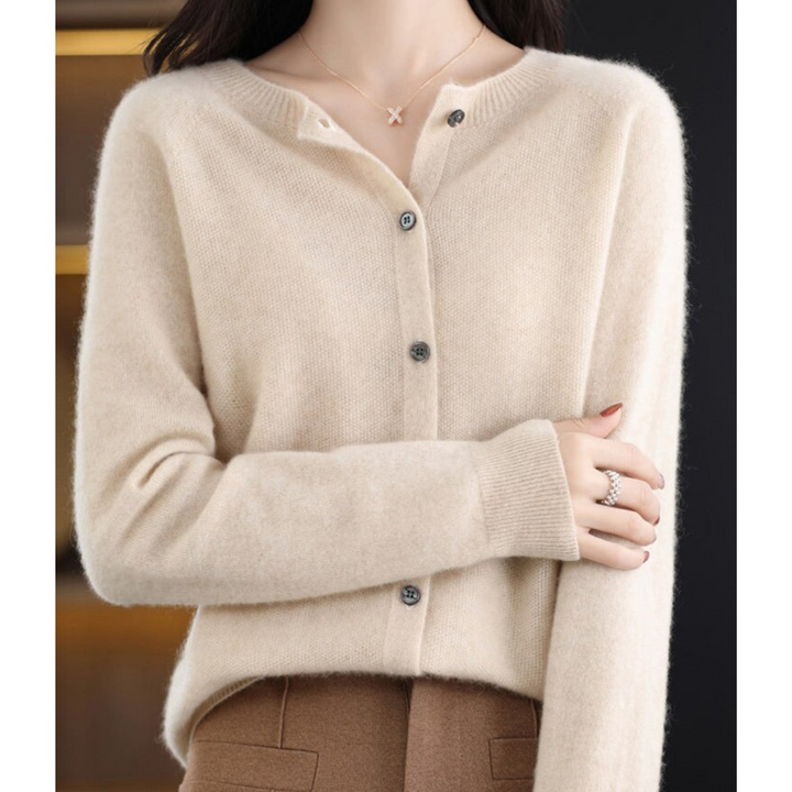Megan | Women’s Front Button Merino And Wool Sweaters
