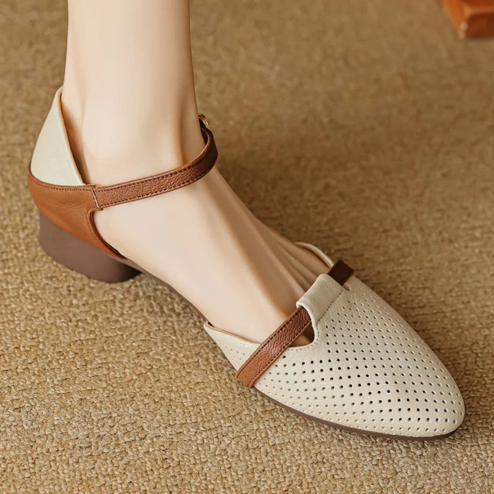 Amara | Block Leather Heels