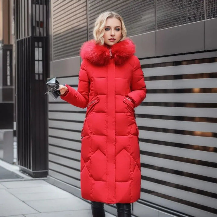 Bella | Women Winter Puffer Coat with Hood Trim