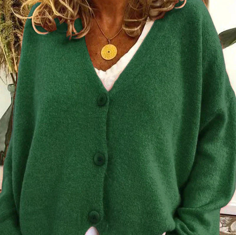 Diana | Women’s Cozy V-Neck Button Cardigan