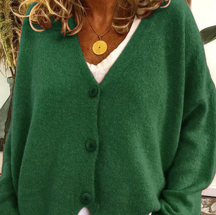 Diana | Women’s Cozy V-Neck Button Cardigan