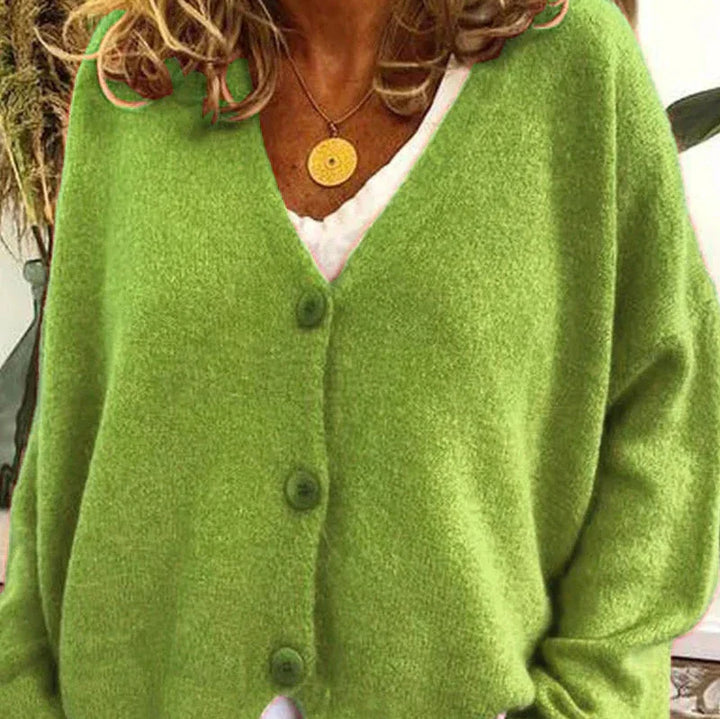Diana | Women’s Cozy V-Neck Button Cardigan