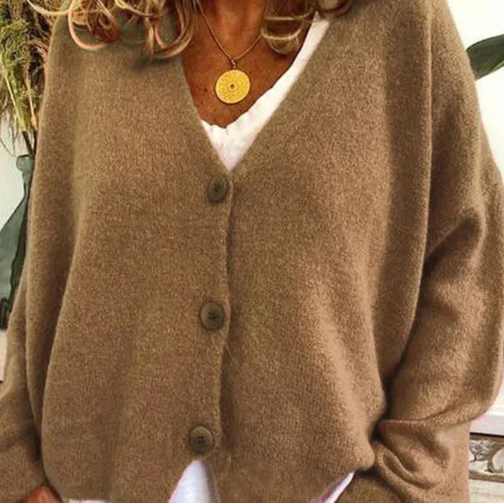 Diana | Women’s Cozy V-Neck Button Cardigan