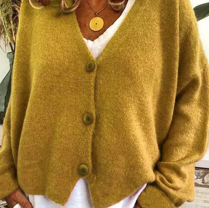 Diana | Women’s Cozy V-Neck Button Cardigan