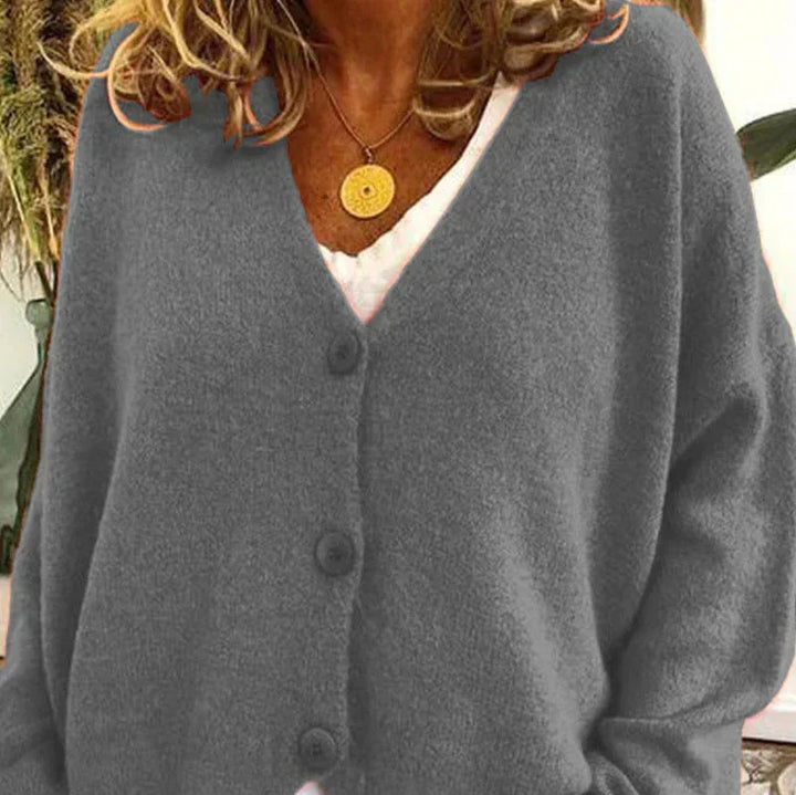 Diana | Women’s Cozy V-Neck Button Cardigan