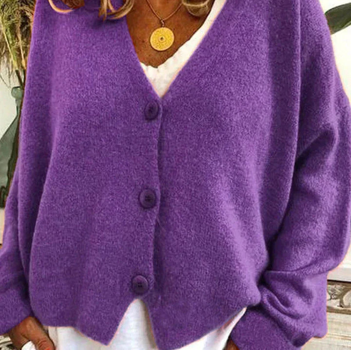 Diana | Women’s Cozy V-Neck Button Cardigan