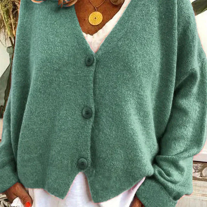 Diana | Women’s Cozy V-Neck Button Cardigan