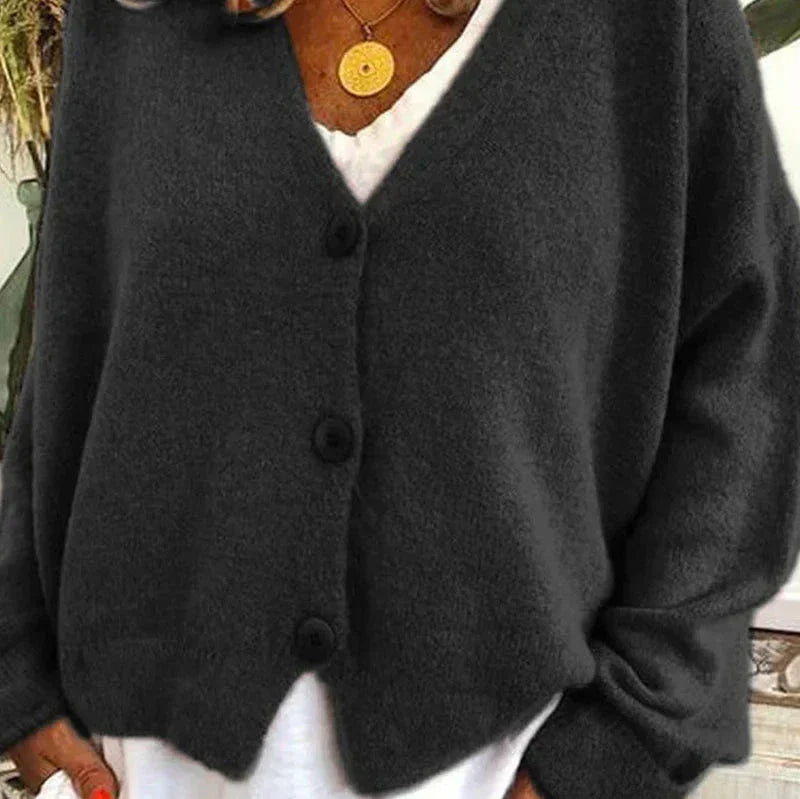 Diana | Women’s Cozy V-Neck Button Cardigan