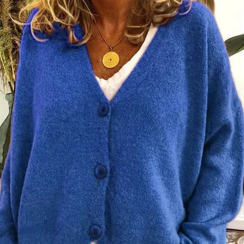 Diana | Women’s Cozy V-Neck Button Cardigan