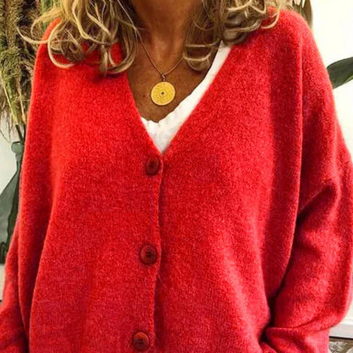 Diana | Women’s Cozy V-Neck Button Cardigan