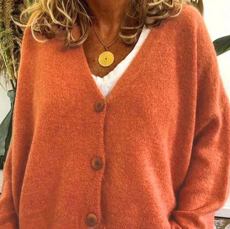 Diana | Women’s Cozy V-Neck Button Cardigan
