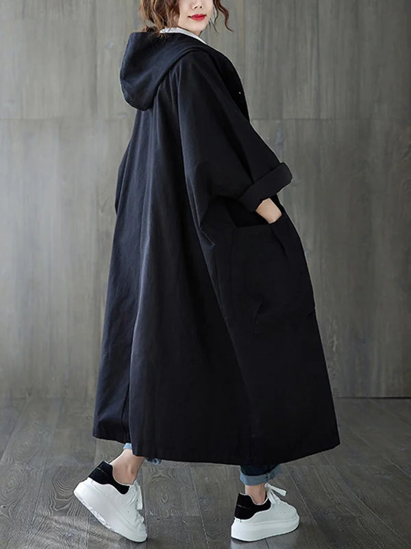 Jessica | Oversized Hooded Longline Casual Coat for Women
