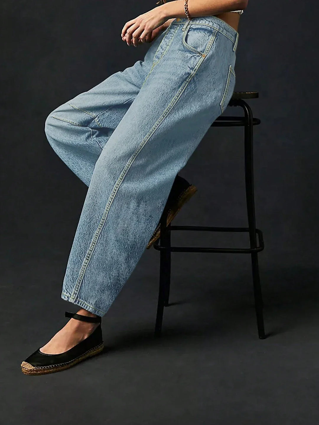 Freya | Women’s Loose-Fit High-Waisted Denim Pants