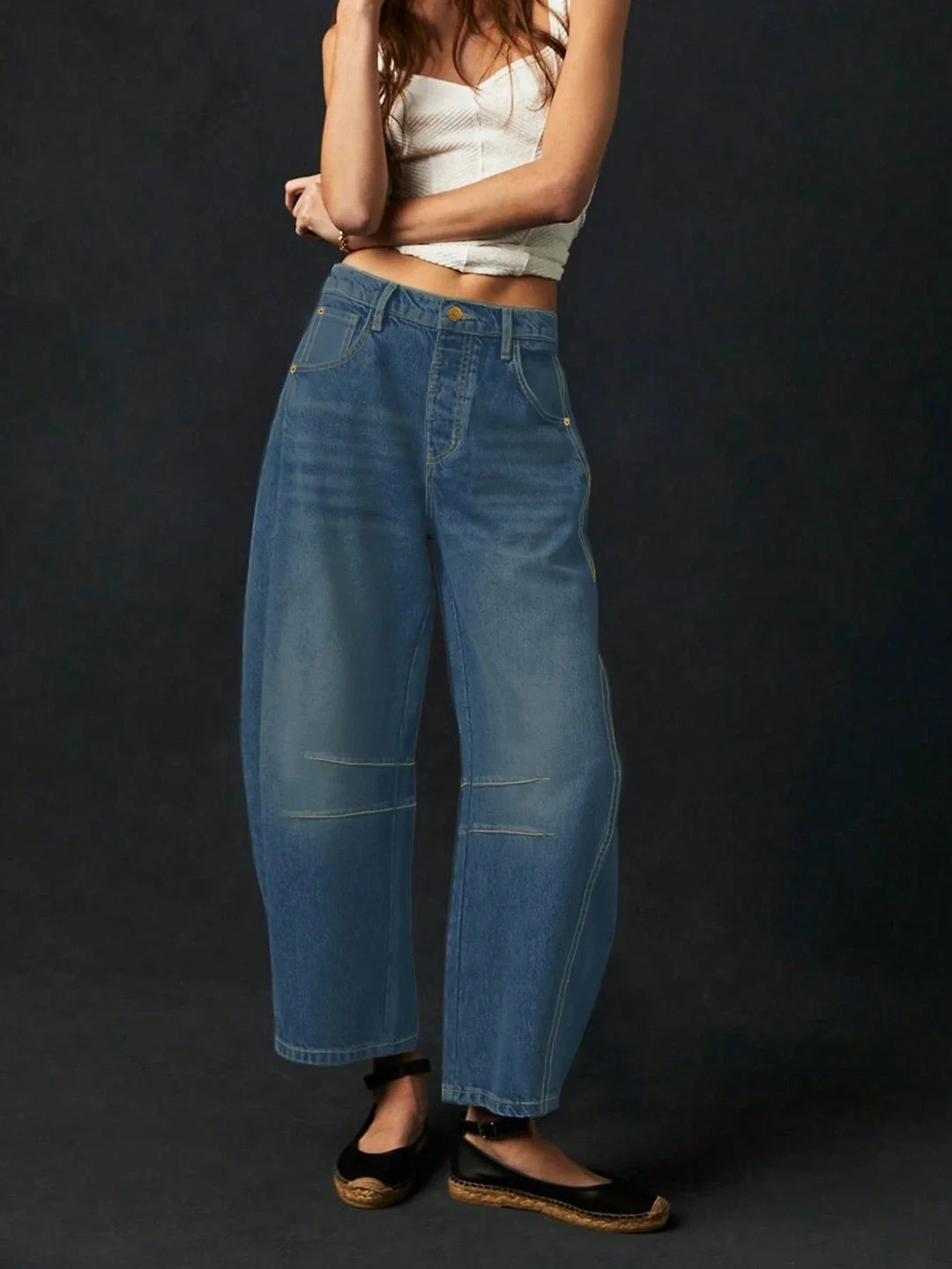Freya | Women’s Loose-Fit High-Waisted Denim Pants