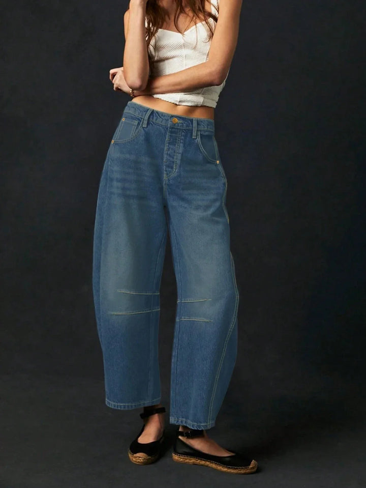 Freya | Women’s Loose-Fit High-Waisted Denim Pants