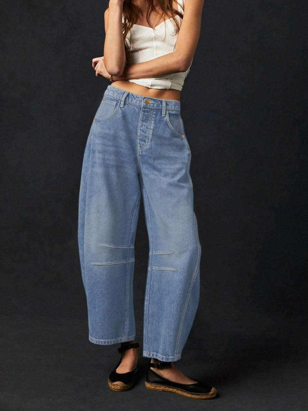 Freya | Women’s Loose-Fit High-Waisted Denim Pants