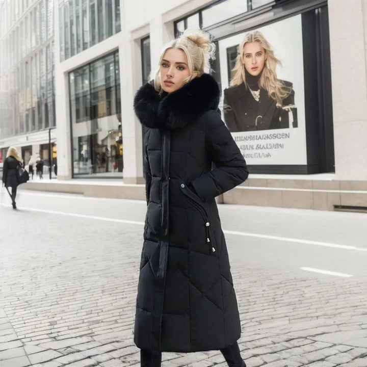 Bella | Women Winter Puffer Coat with Hood Trim