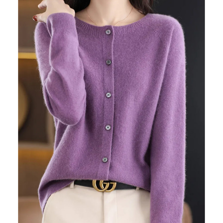 Megan | Women’s Front Button Merino And Wool Sweaters