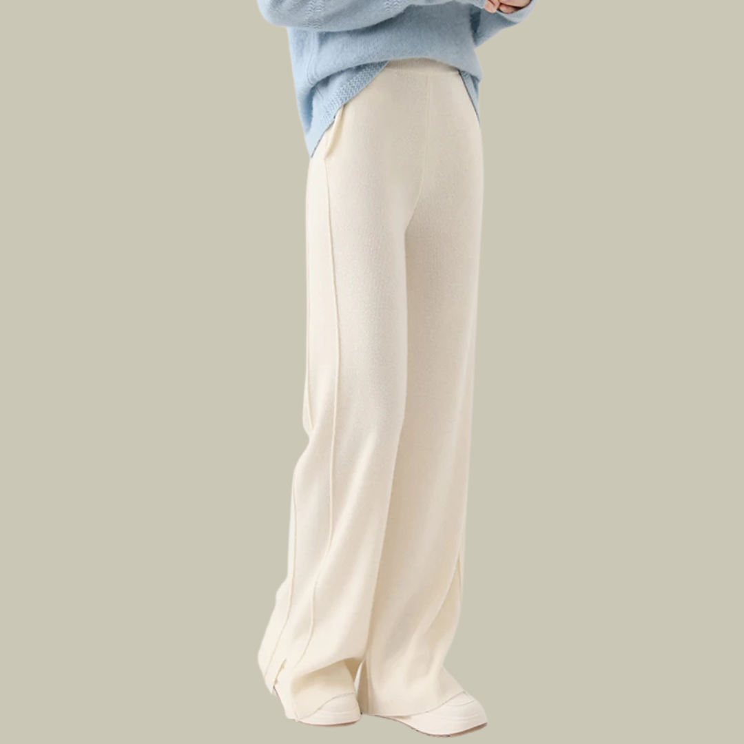 Ava | Women Relaxed Fit High Waist Classic Wool Trousers