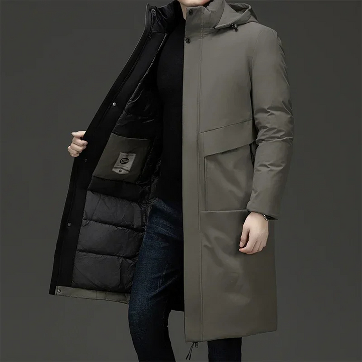 John | Men’s Long Hooded Warm Winter Coat