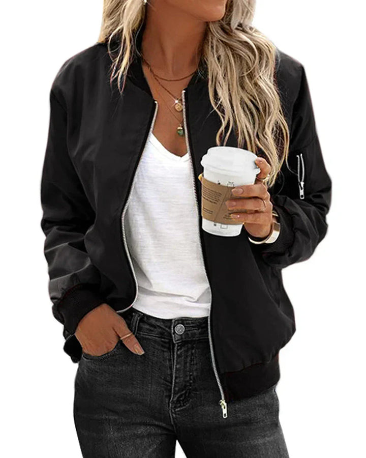 Charlotte | Women’s Casual Zip-Up Bomber Jacket