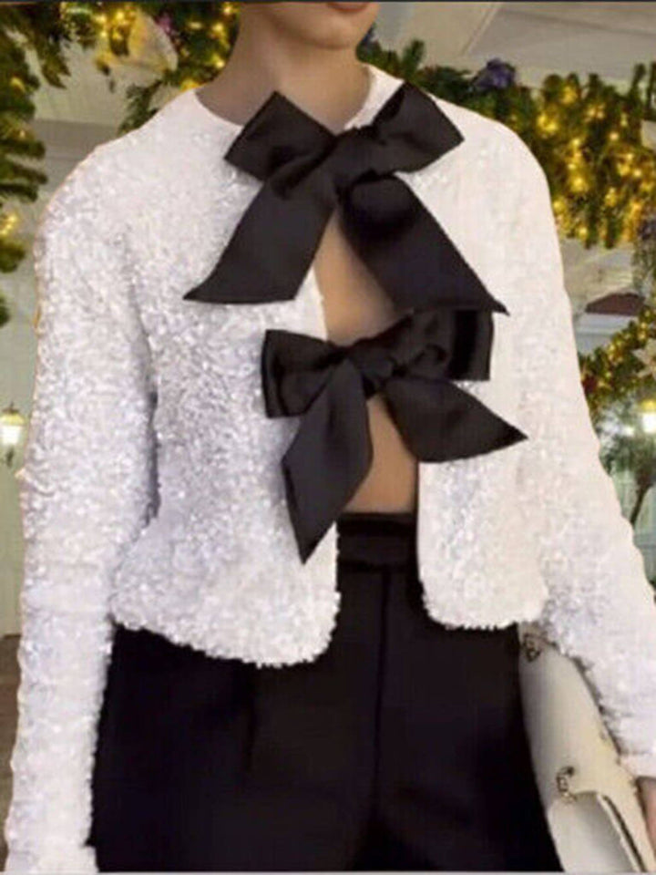 April | Women’s Winter Elegant Jacket with Bows