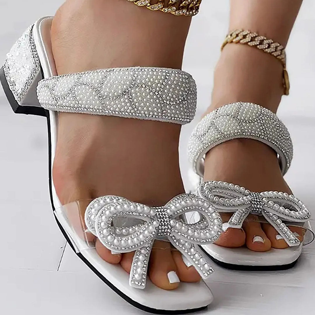 Luna | Women's Pearl Bow Sandals