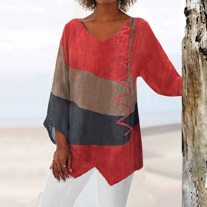 ELOISA | TRICOLOR SHIRT WITH TUMMY COVERAGE