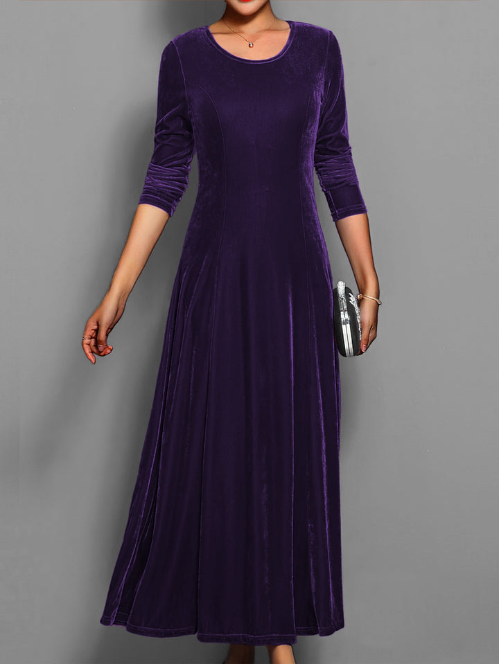 Ava | Women’s Long Sleeve Flared Maxi Dress