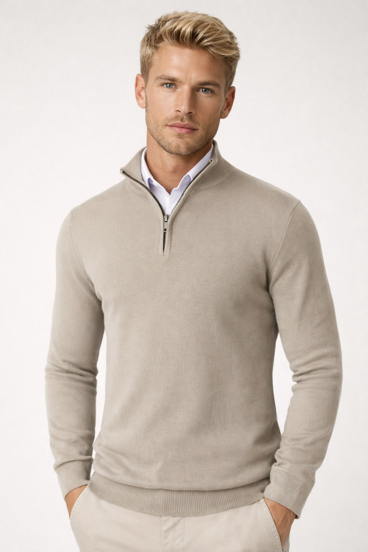 Christopher | Men Half Zip High Neck Sweater