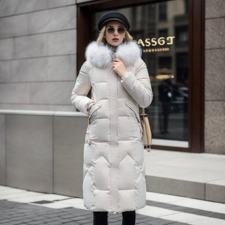 Bella | Women Winter Puffer Coat with Hood Trim