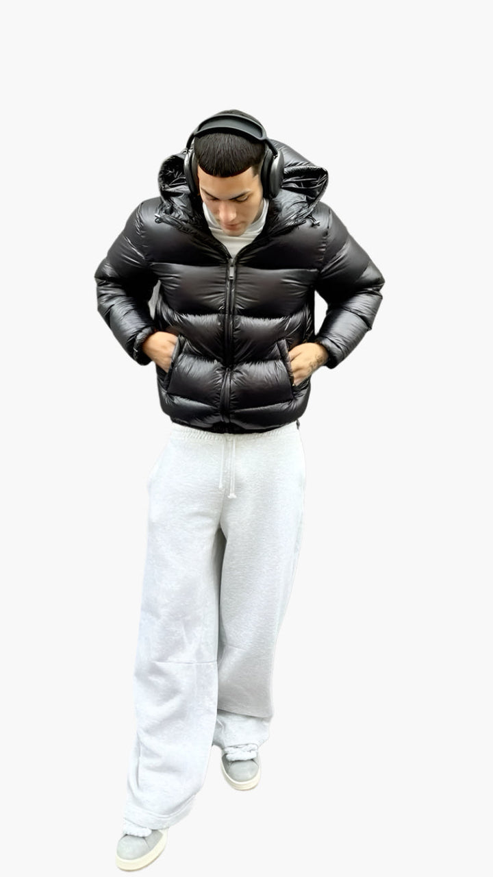 John | Men’s Stylish Shiny Hooded Puffer Jacket