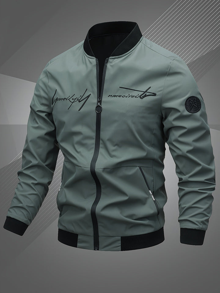 Samuel | Men's Stylish Zip-Up Bomber Jacket with Logo