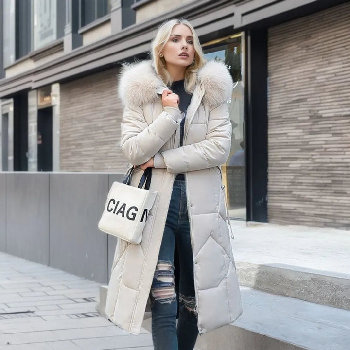 Bella | Women Winter Puffer Coat with Hood Trim