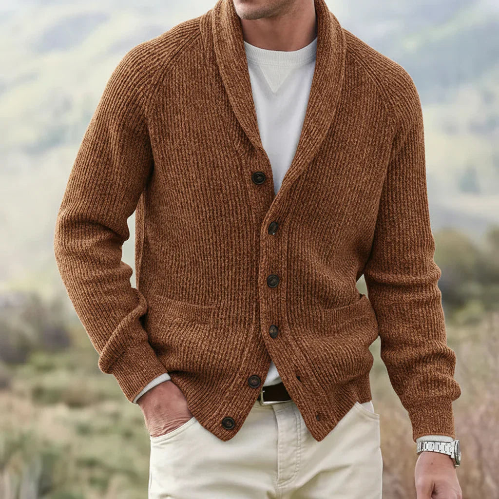 Emmanuel | Men’s Spring Shawl Collar Button Cardigan