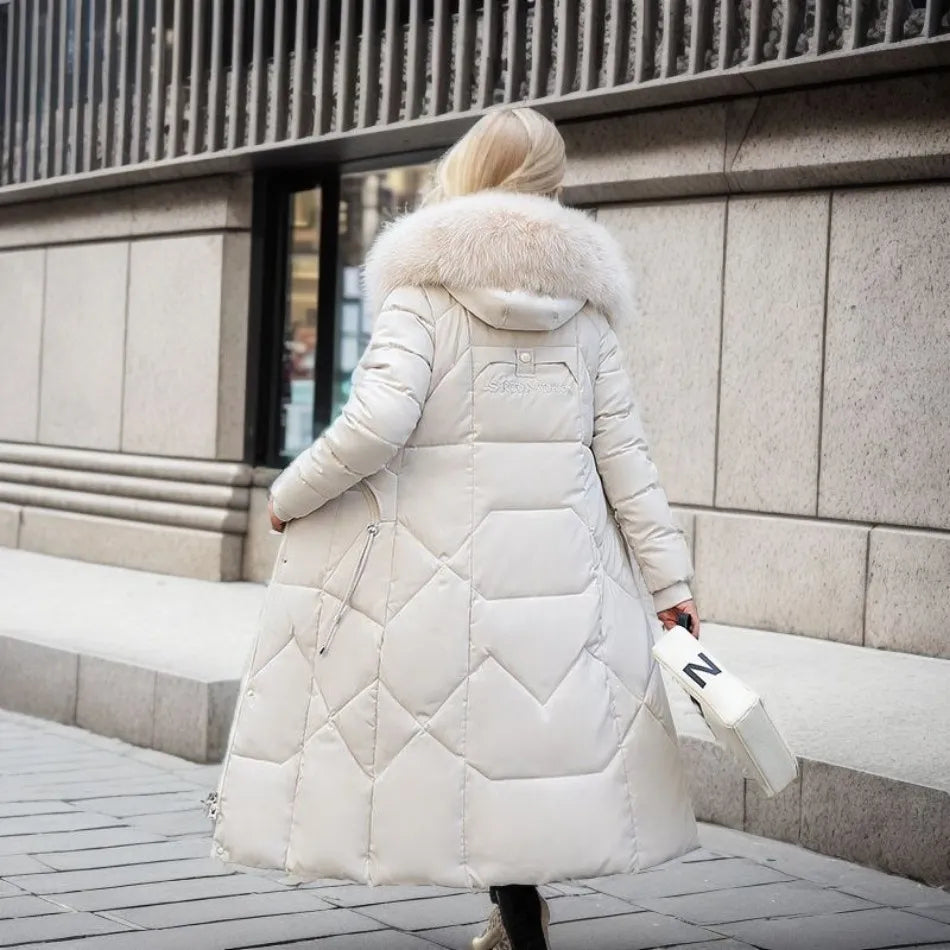 Bella | Women Winter Puffer Coat with Hood Trim